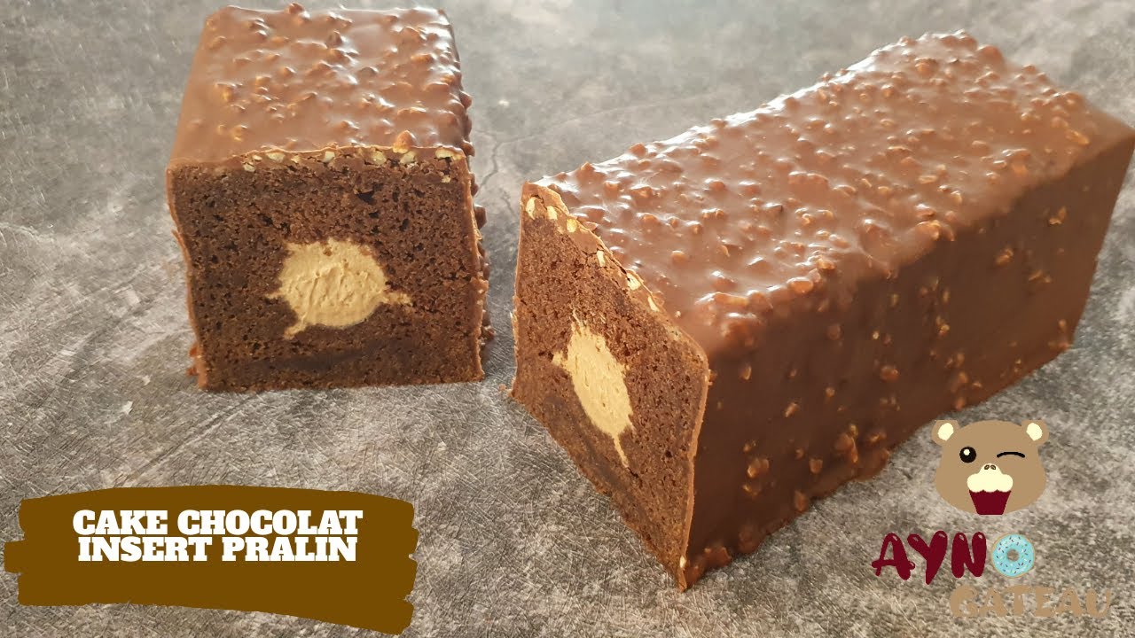 Recette cake chocolat🍫 avec insert pralin