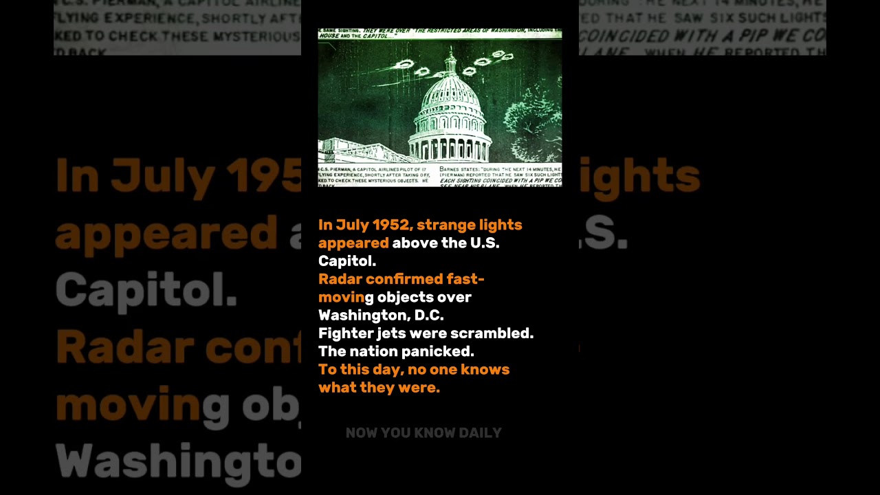 UFOs OVER THE WHITE HOUSE &mdash; THE 1952 INCIDENT