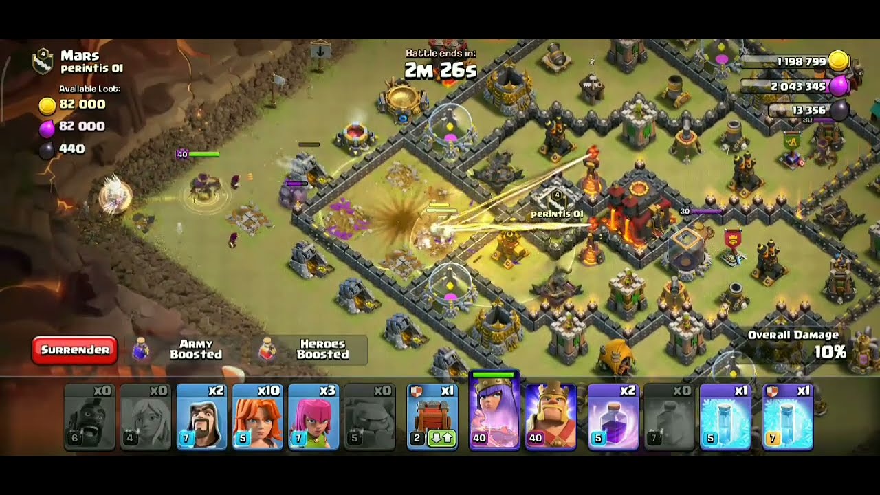 TH10 vs TH10 | 100% Destruction | Amazing Attack 😱  @TTSHIMADREEGAMING 