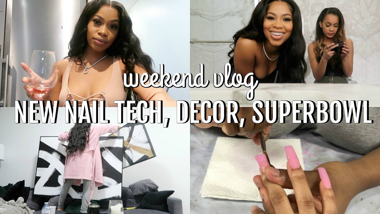 NEW BLACK NAIL TECH, GETTING MY BRACES TIGHTENED, LIVING ROOM PAINTING, SUPERBOWL! | Dana Alexia