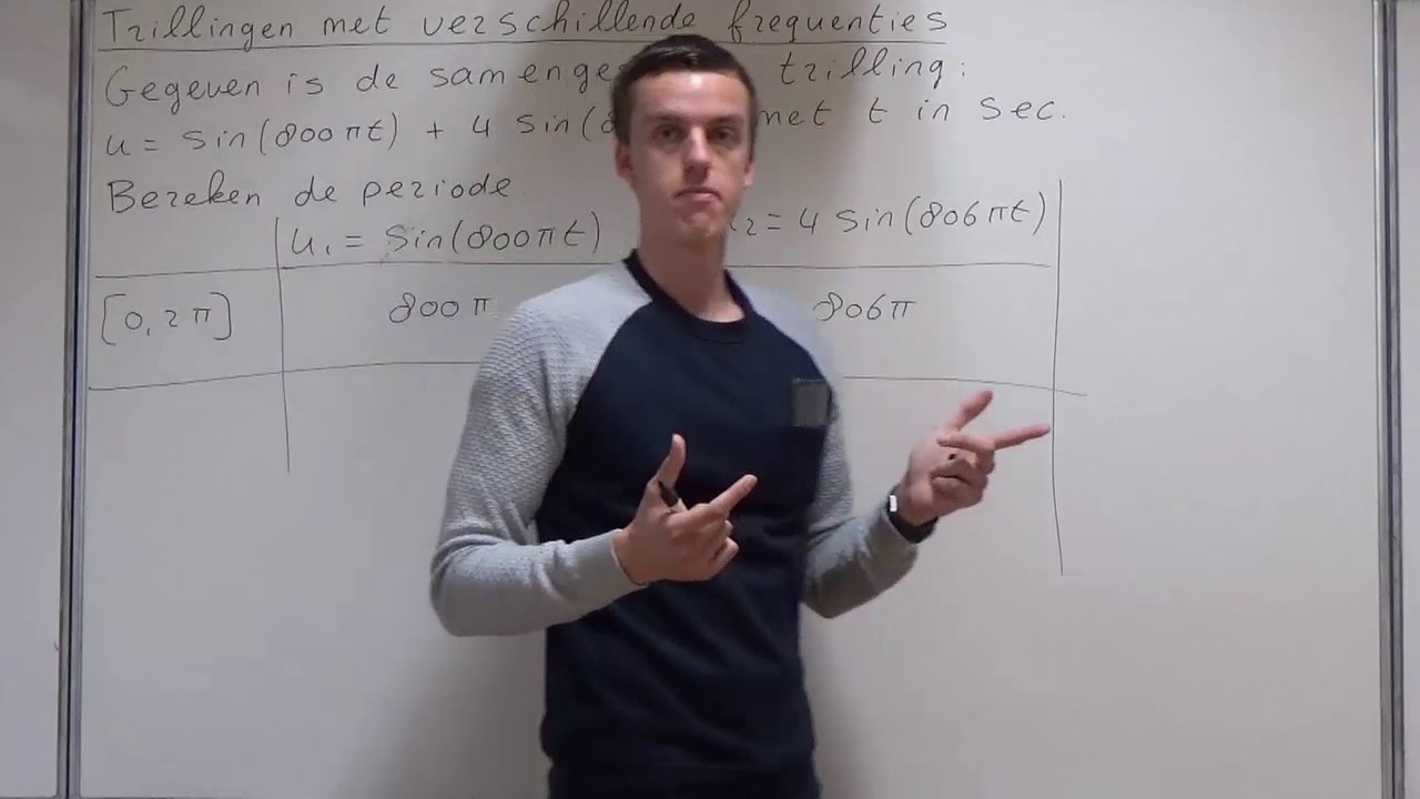 Trillingen met verschillende frequenties (VWO wiskunde B)
