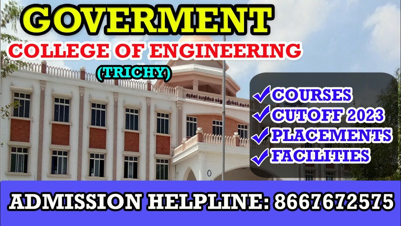 Government College of Engineering - Srirangam Cutoff2023 #tneacounselling2023 #tnea2024
