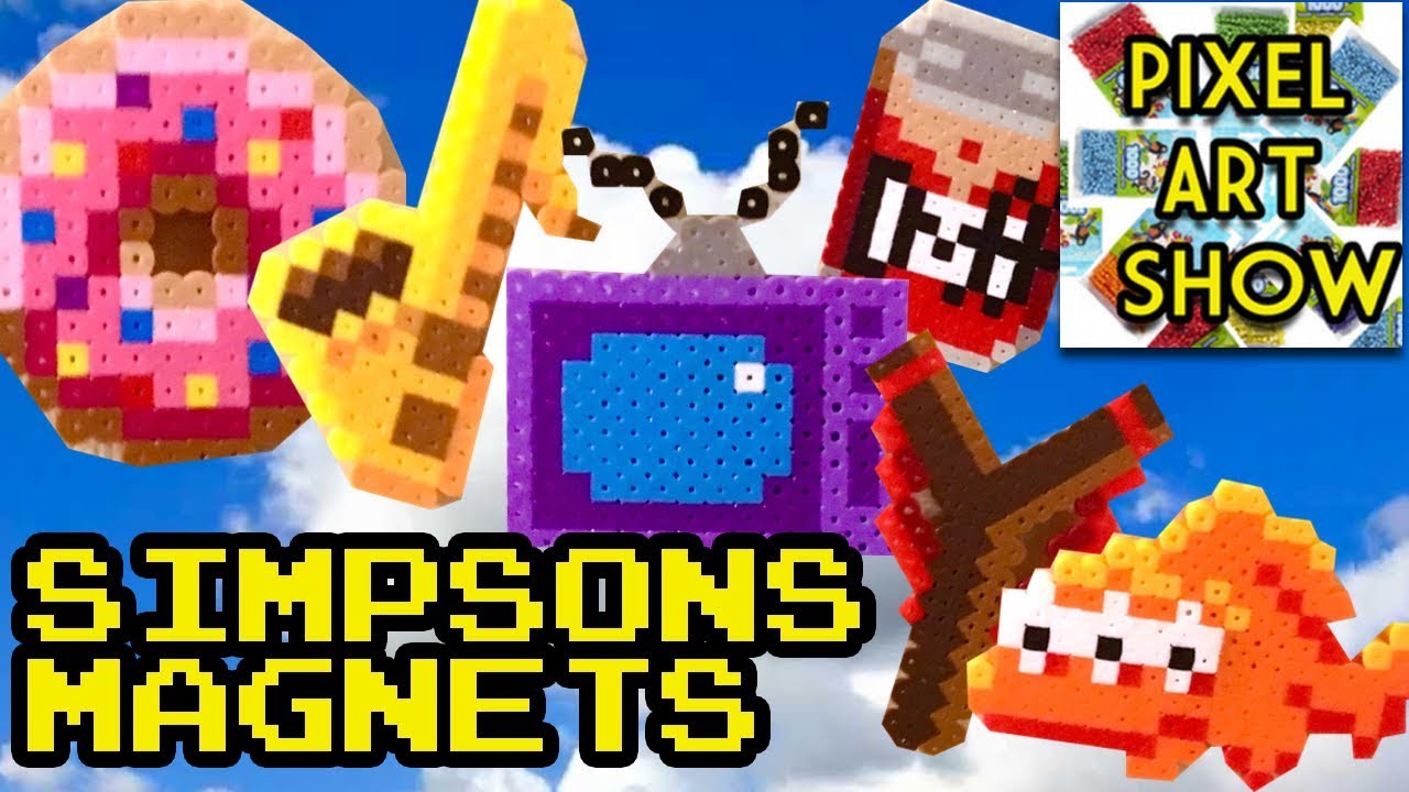 Perler Bead Simpsons Magnets - Pixel Art Show