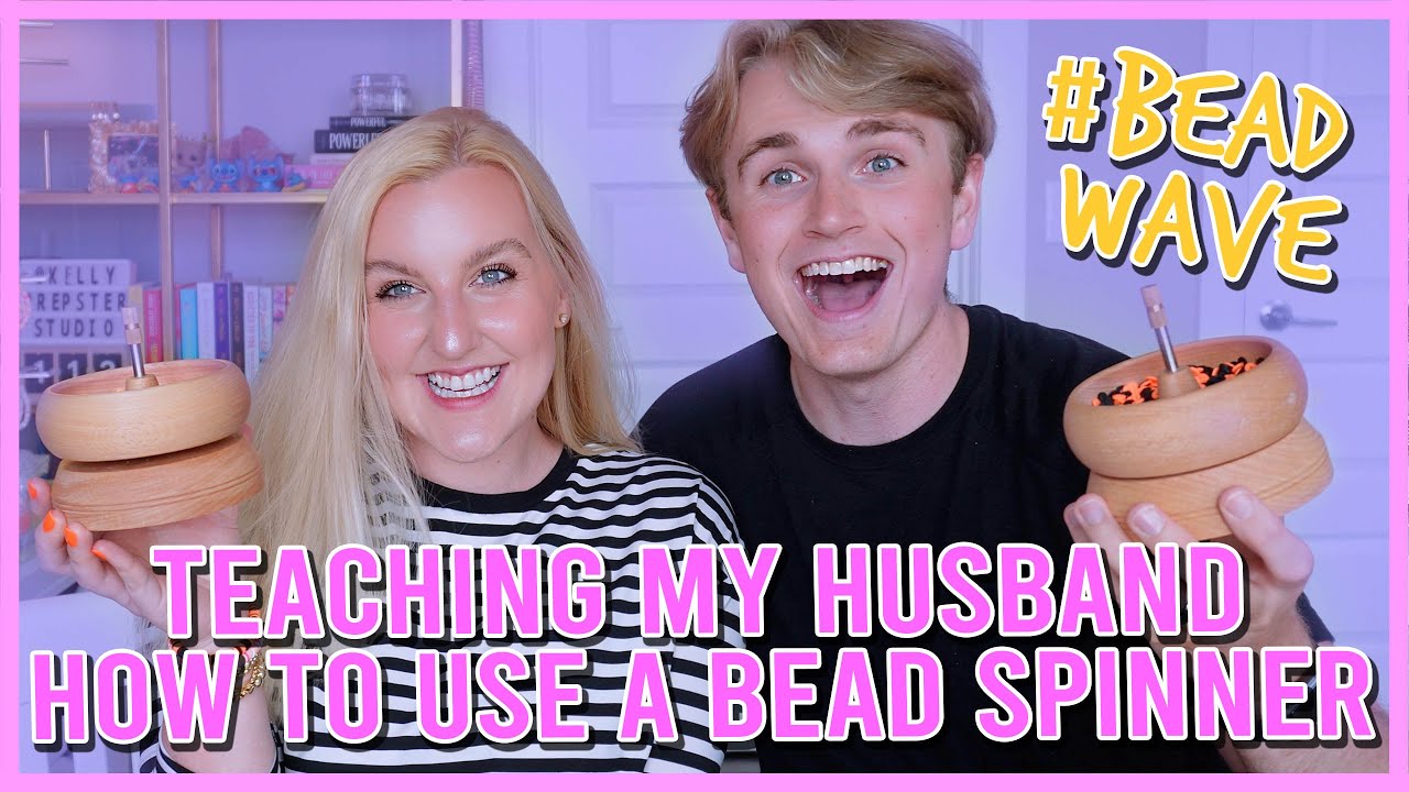 teaching my husband how to use a bead spinner #BEADWAVE