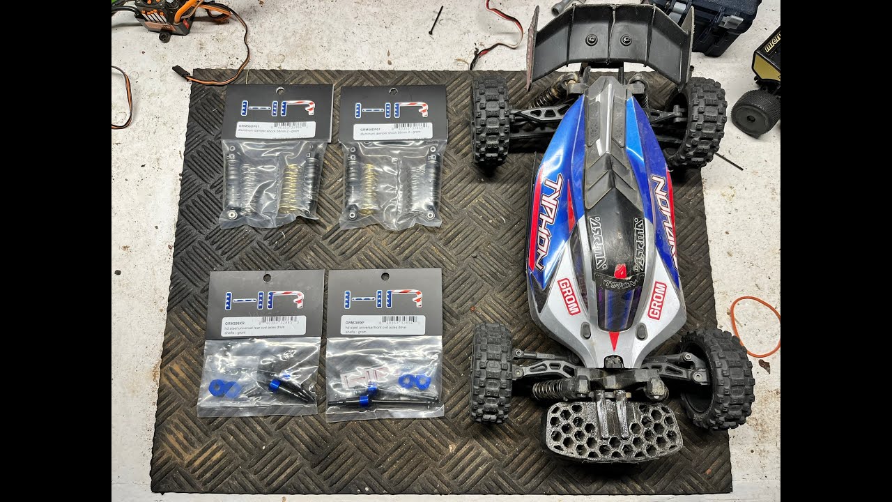 In the Shop: Upgrading the Typhon Grom w/ Hot Racing Shocks + Driveshafts