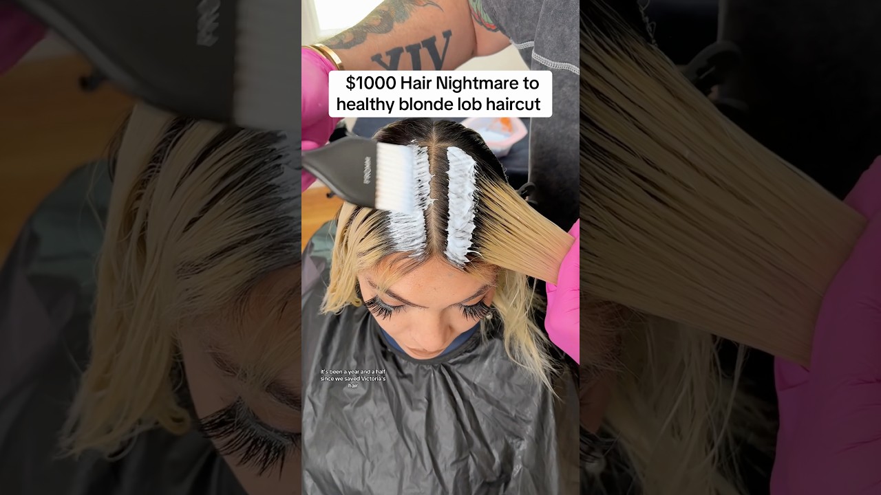 Кошмар за 1000 долларов: здоровая стрижка «боб» в стиле блондин 💇‍♀️ 