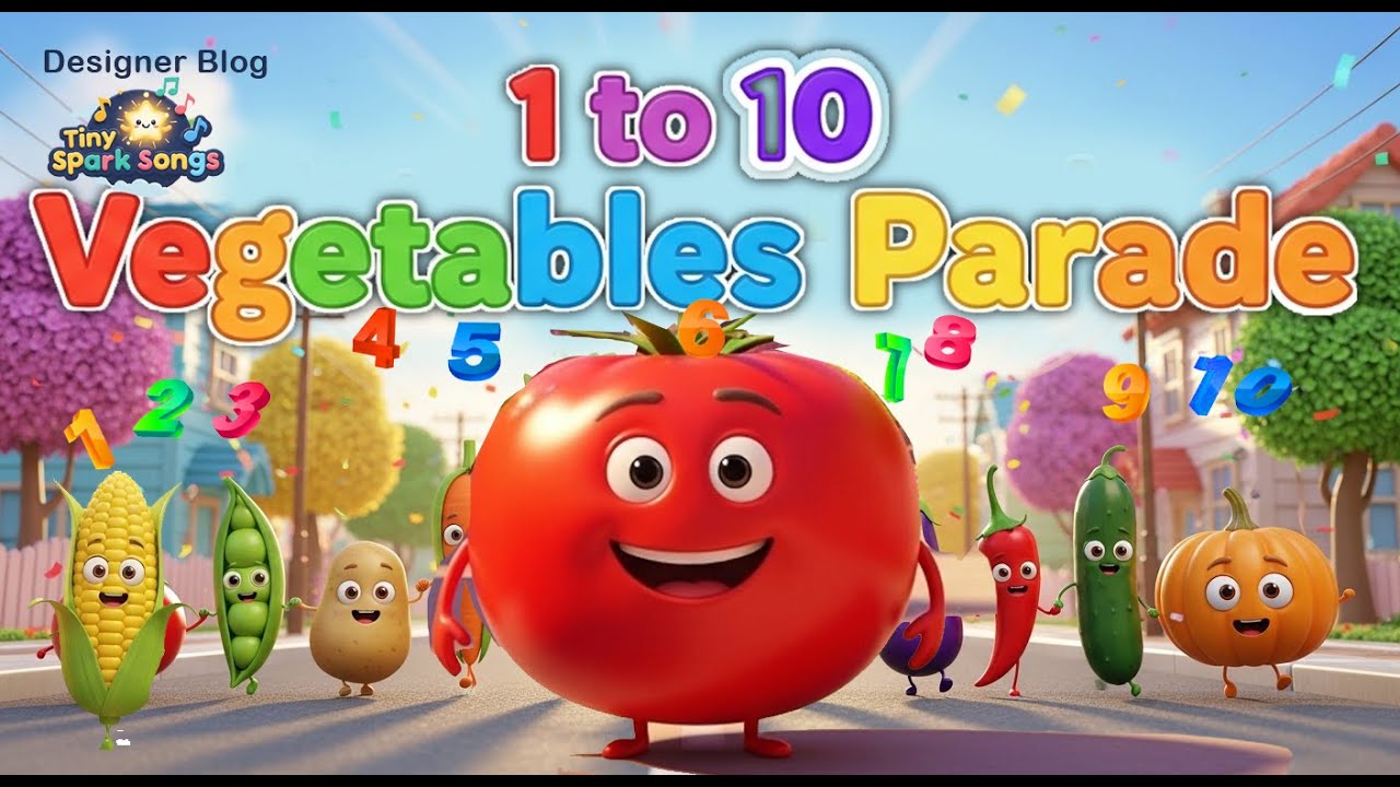 1 to 10 number vegetables parade@Nursery Rhymes & Kids Songs