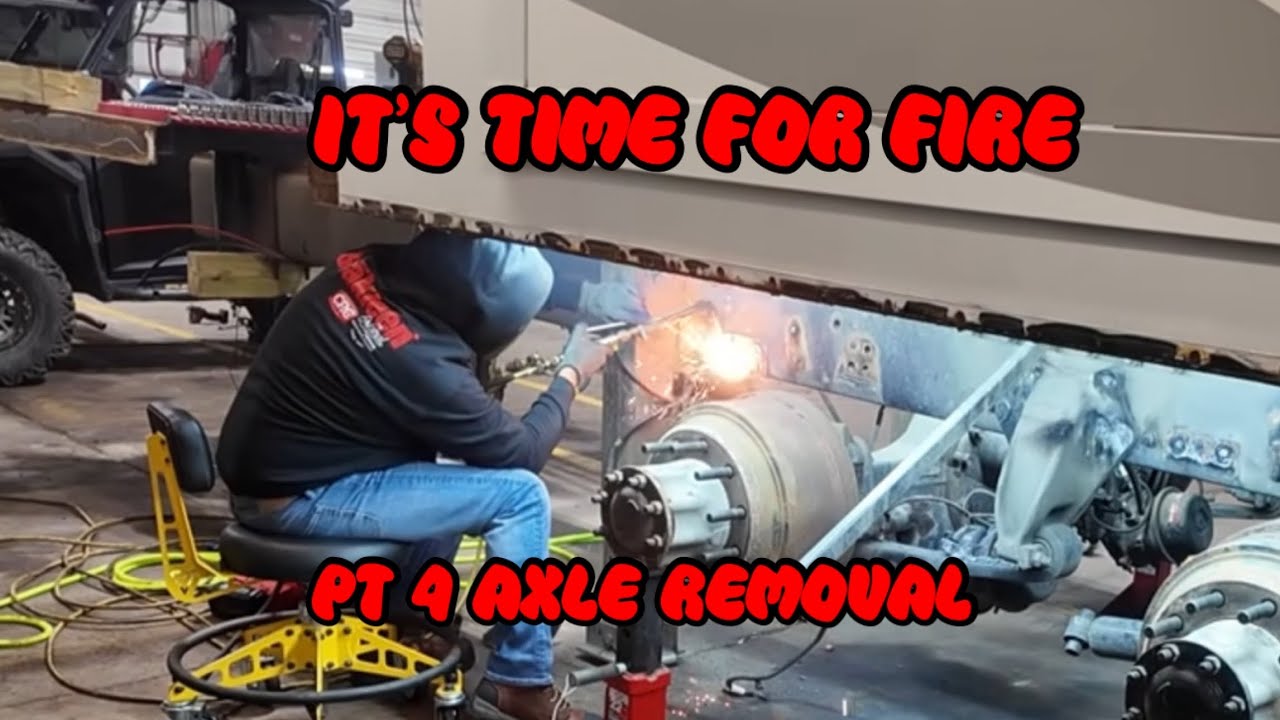 REBUILDING THE TOTER HOME PT 4 removing the axles