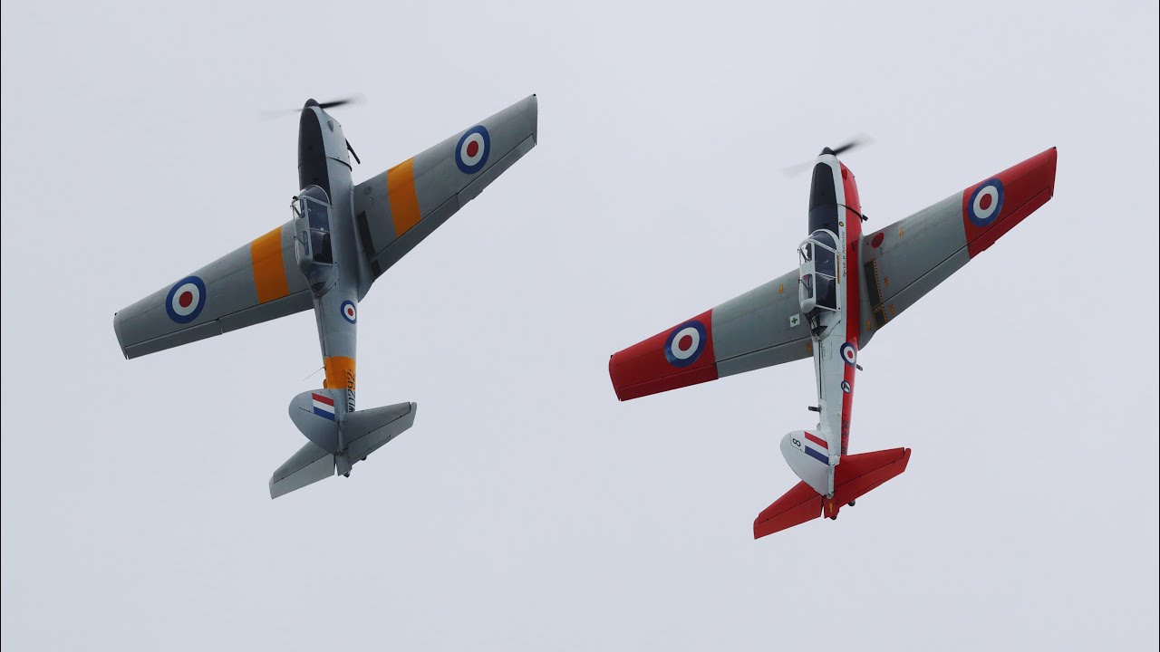 Vintage Pair Chipmunk AEROBATIC FORMATION Display RAF Cosford 2025