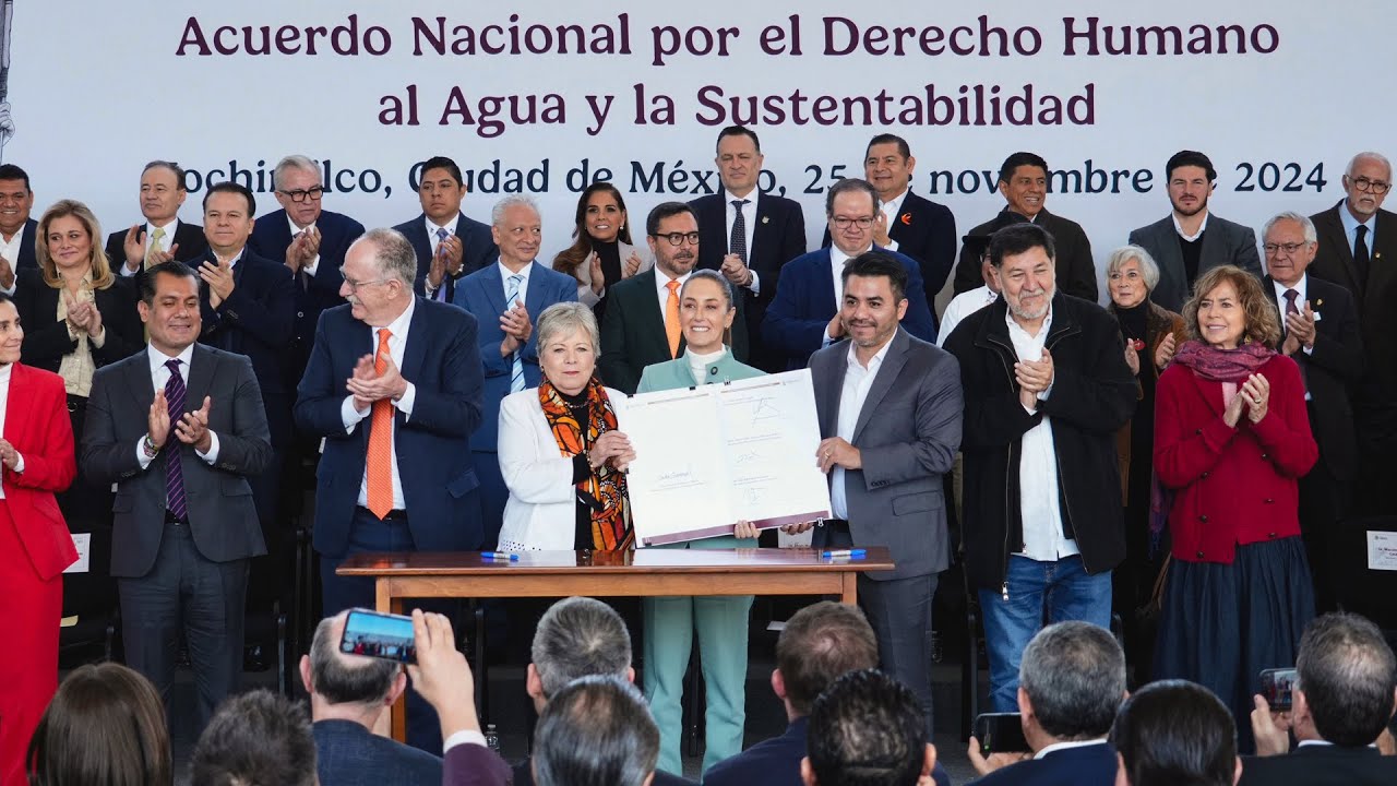 Acuerdo Nacional por el Derecho Humano al Agua y la Sustentabilidad. Xochimilco, Ciudad de M&eacute;xico