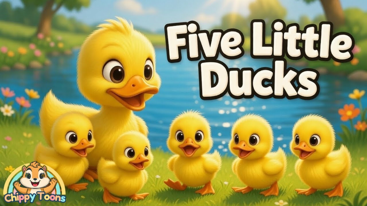 Five Little Ducks 🦆 | Playful Nursery Rhyme for Kids | Counting Song by ChippyToons