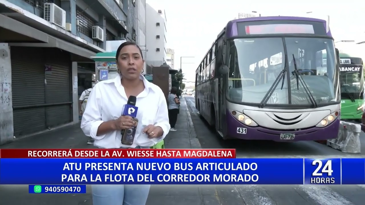 ATU presenta nuevo bus articulado para flota del Corredor Morado