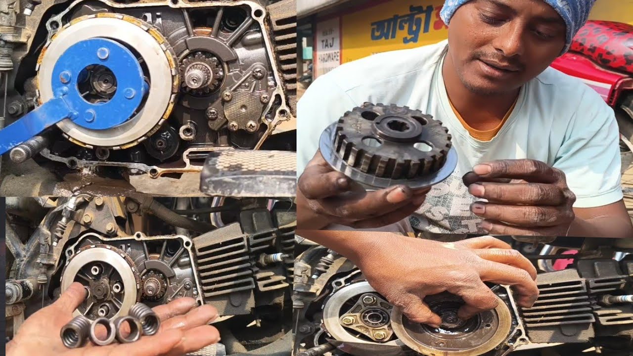 HERO HONDA OLD MODEL PASSION CLUTCH PLATE PRESSURE PLATE PROBLEM HAR EK EK PROCESS KIT INSTALL #RAUF