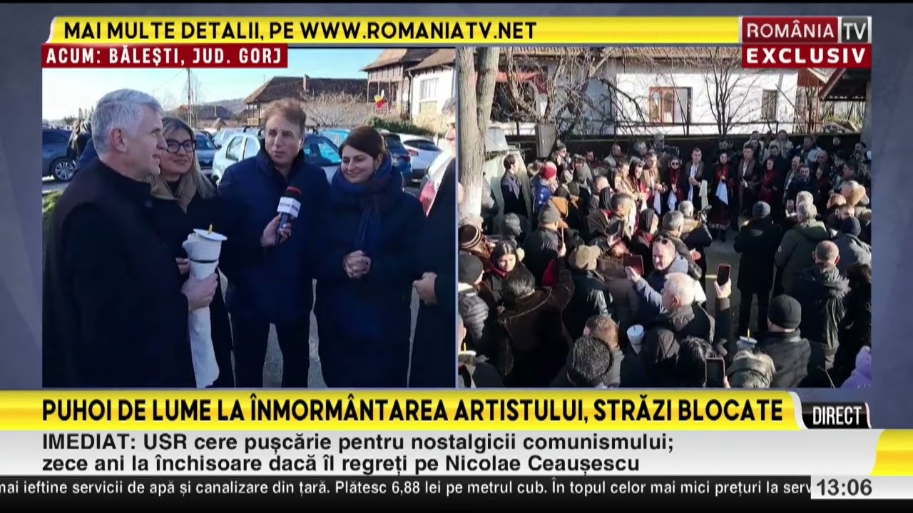 Puhoi de lume la înmormântarea artistului Olteniei Ion Drăgan
