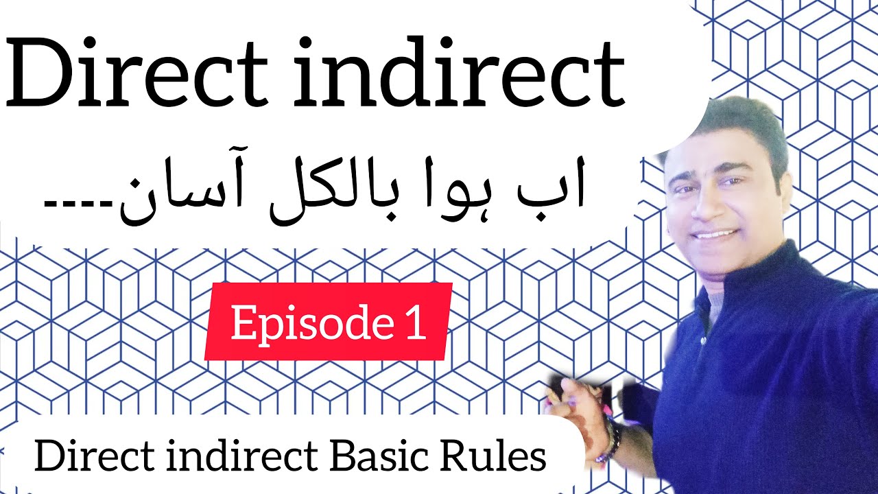 Direct indirect speech part 1 rules |How to change direct into indirect Urdu/Hindi English grammar