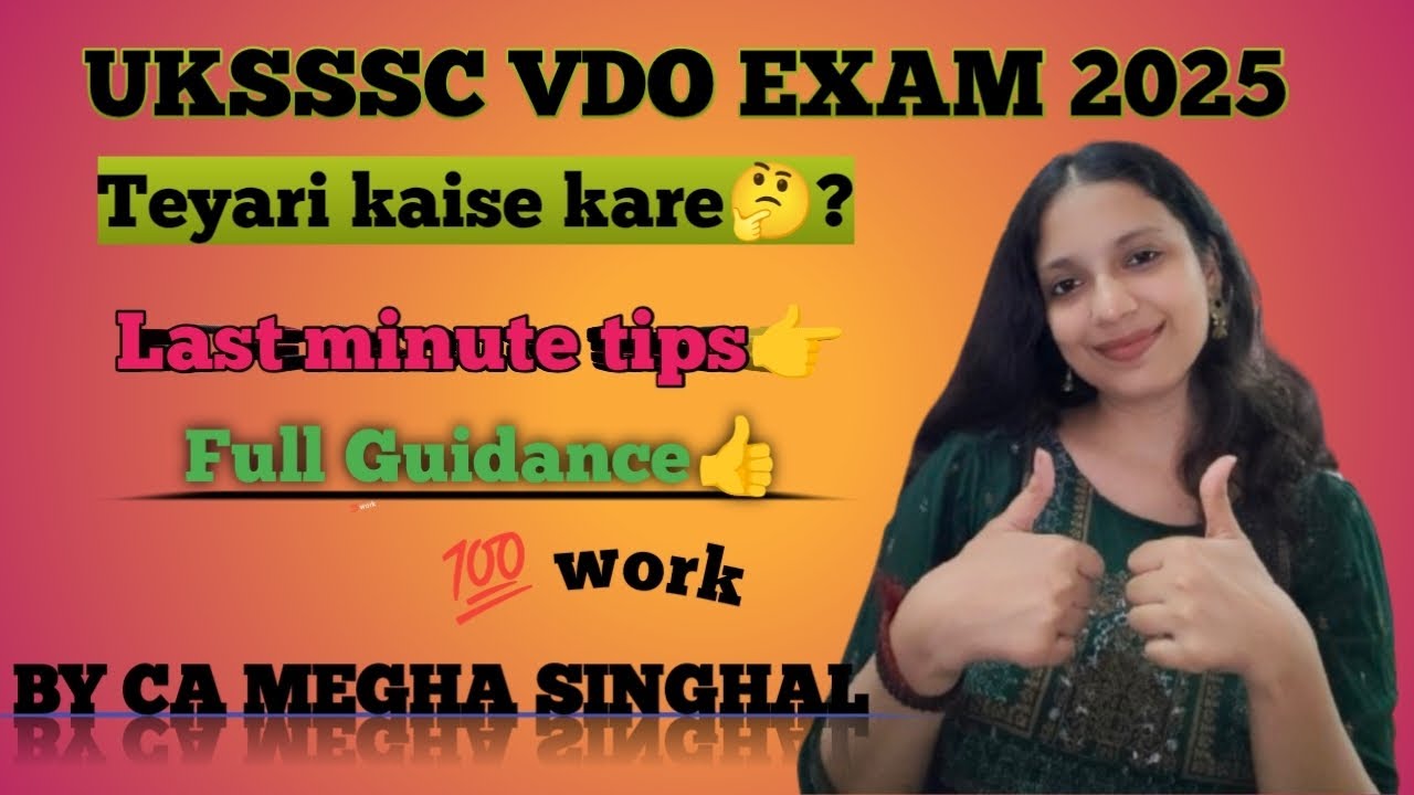 UKSSSC VDO EXAM 2025!! Last minute tips!! Study guidelines 👍 #govtexam #viral #viralvideo