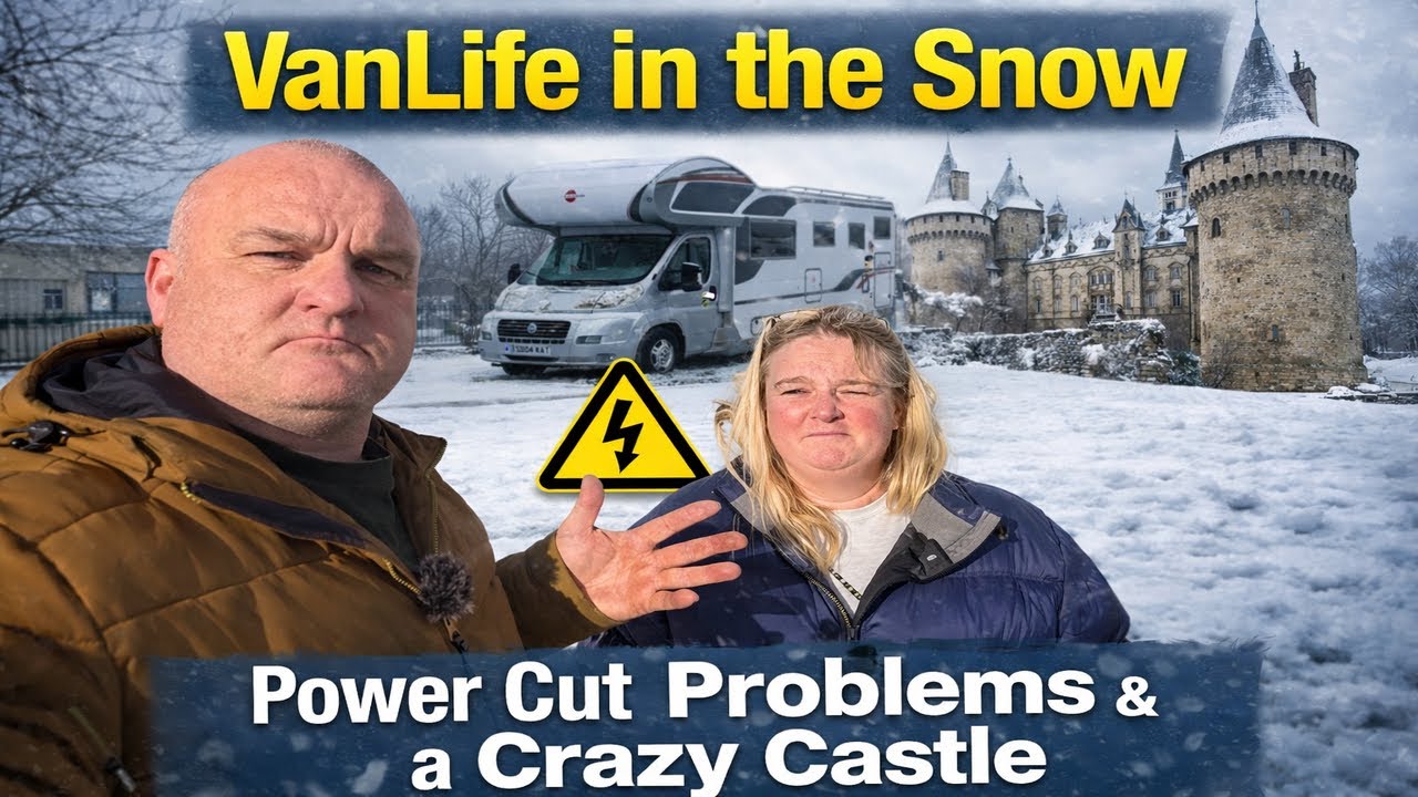 VanLife in the Snow | Power Cut Problems & a Crazy Castle