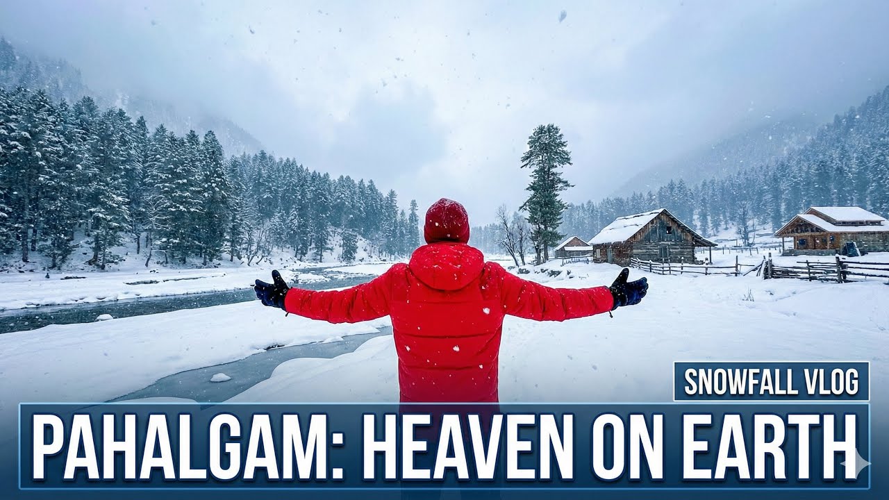 My First Snowfall Experience in Pahalgam | Unforgettable! Kashmir Vlog