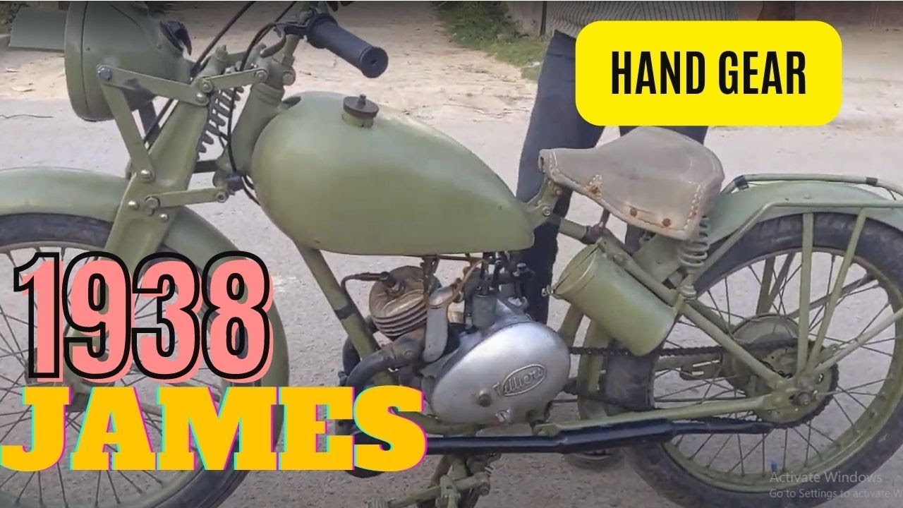 1938 JAMES | Hand Gear Motorcycle | Rare Vintage 2 stroke Motorcycle