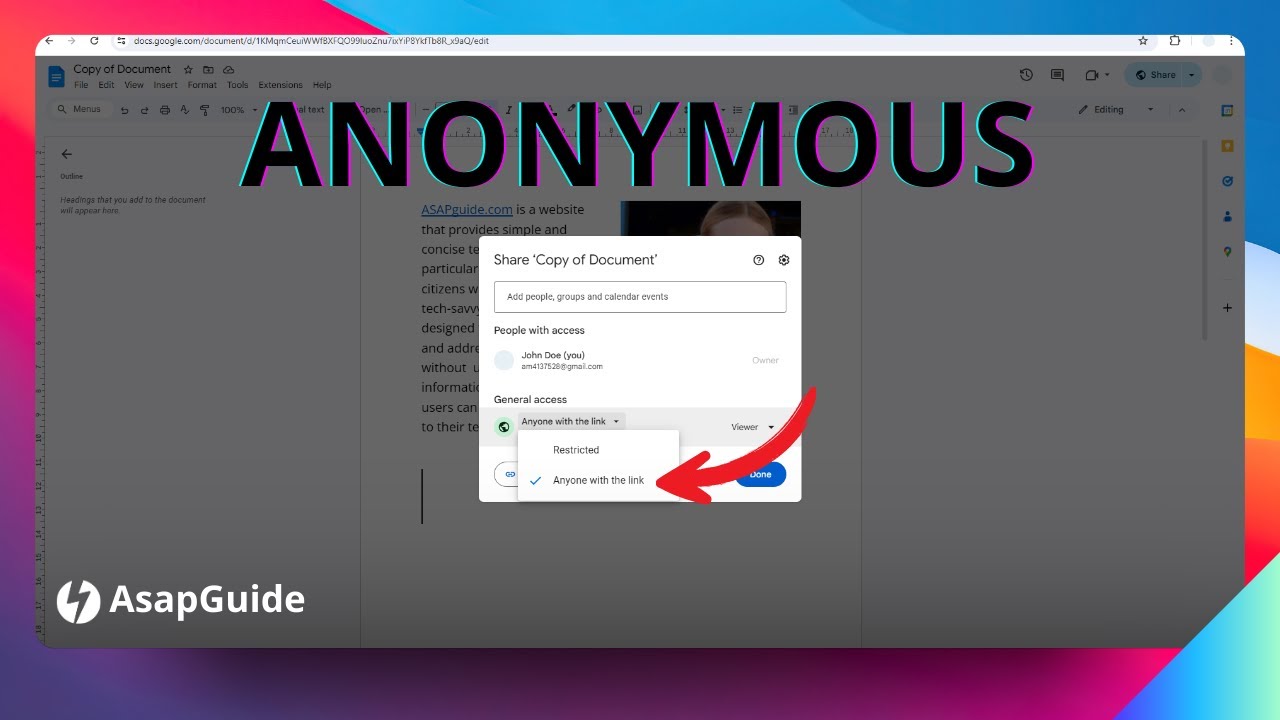 How to View Google Docs Anonymously