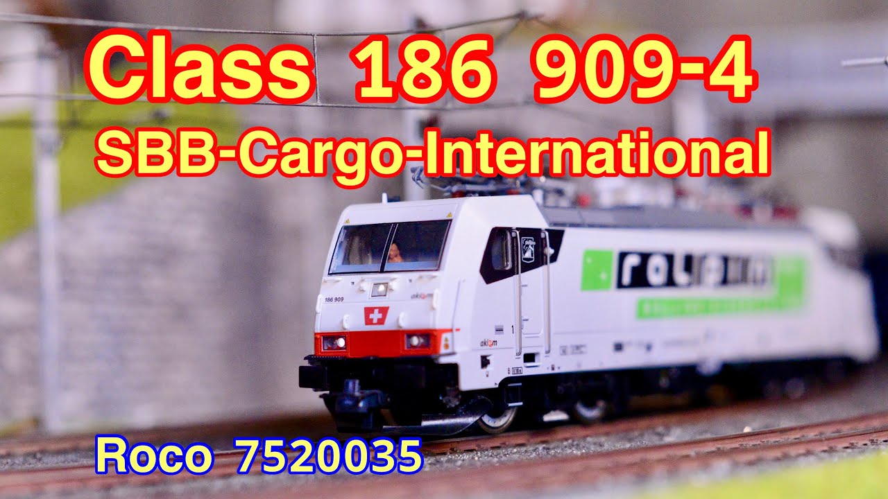 🇨🇭Class 186 909-4 SBB-Cargo-International Roco 7520035 Nightpiercer #modellbahn #modeltrains #鉄道模型