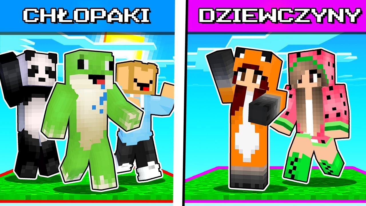 CHŁOPAKI vs DZIEWCZYNY POJEDYNEK w MINECRAFT!