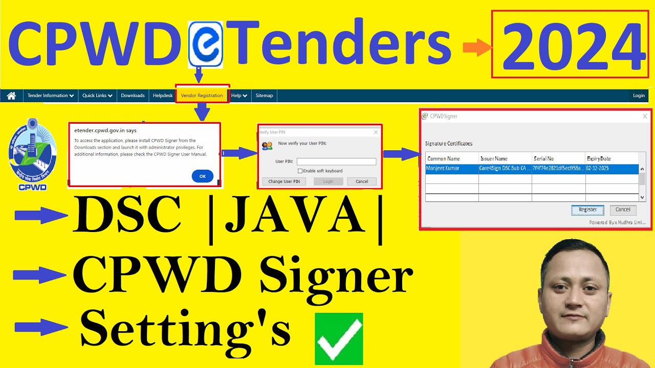CPWD DSC, JAVA, em-Signer Settings for beginners | CPWD Latest Update 2024 #dsc #java #cpwdemsigner
