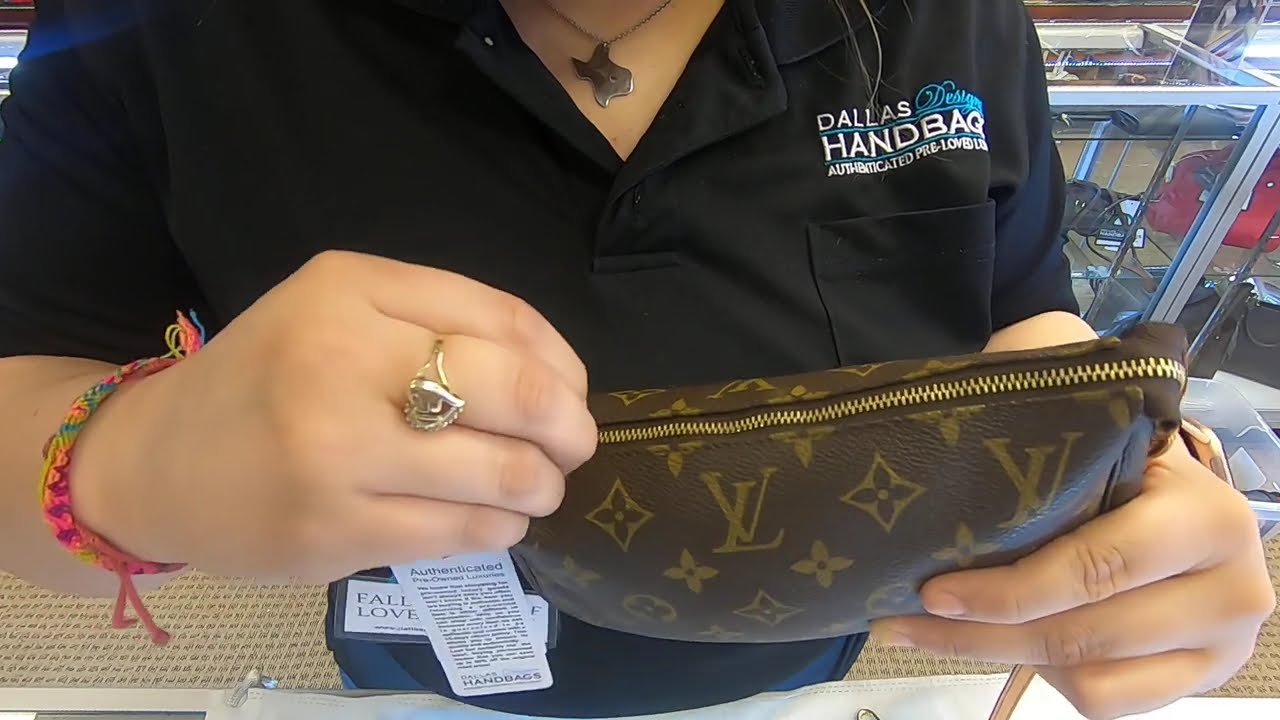 LOUIS VUITTON POCHETTE ACCESSOIRES MONOGRAM CANVAS POUCH BAG BROWN-REVIEW |PRE-OWNED