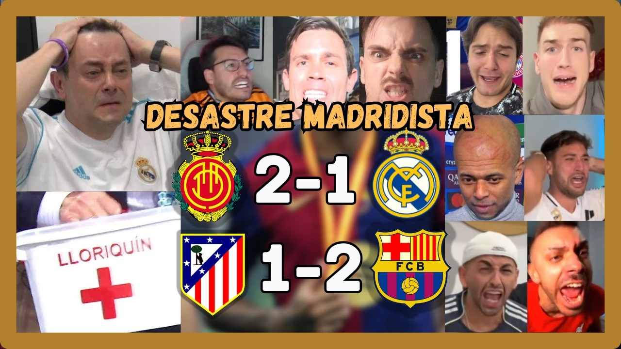🤣🔥LOS MEJORES LLOROS MADRIDISTAS EN EL BARCELONA 2 ATLETICO DE MADRID 1 + PINCHAZO DEL MADRID