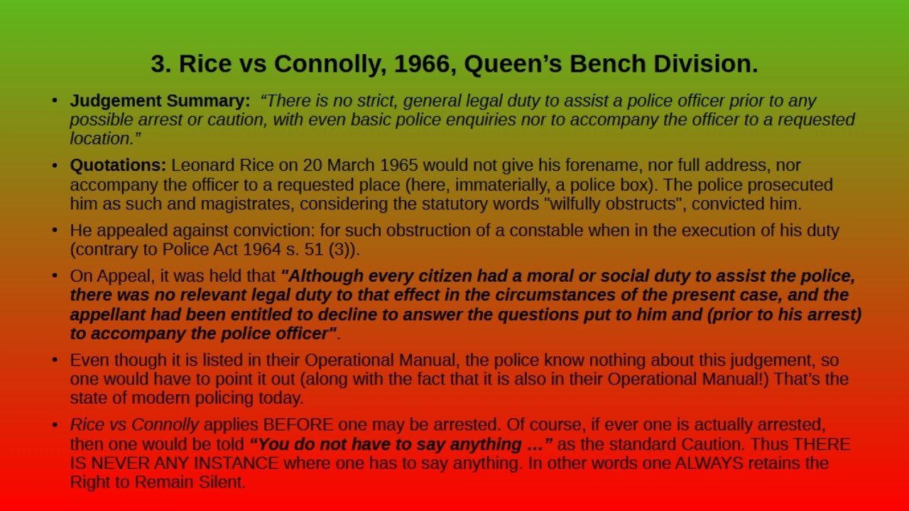 Important Historic Rulings