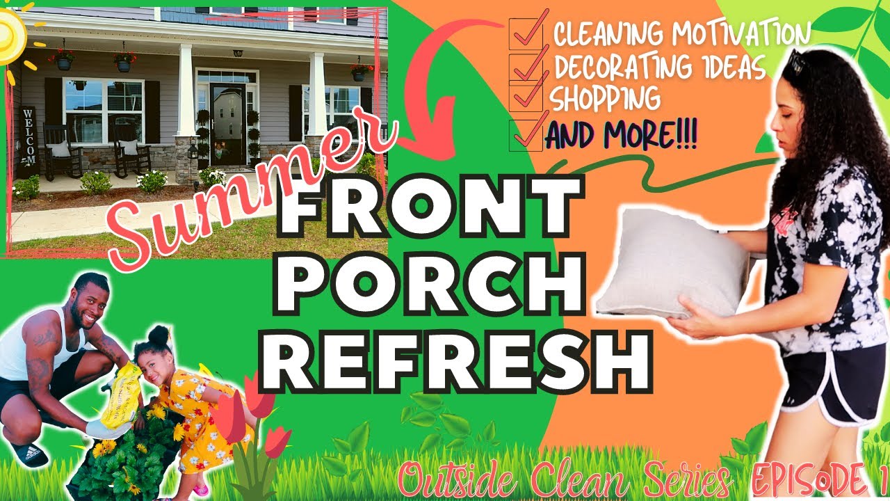 HOME EXTERIOR MAKEOVER // FRONT PORCH IDEAS // Outside Clean With me Series // Episode 1