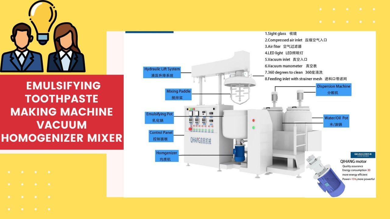 Emulsifying Toothpaste Making Machine Vacuum Homogenizer Mixer