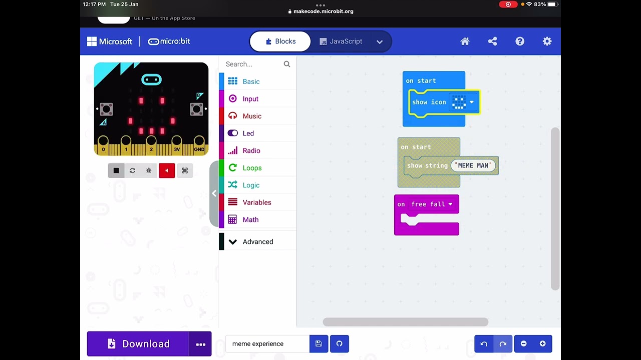 make code.microbit.com press it so you can go to the website that i went