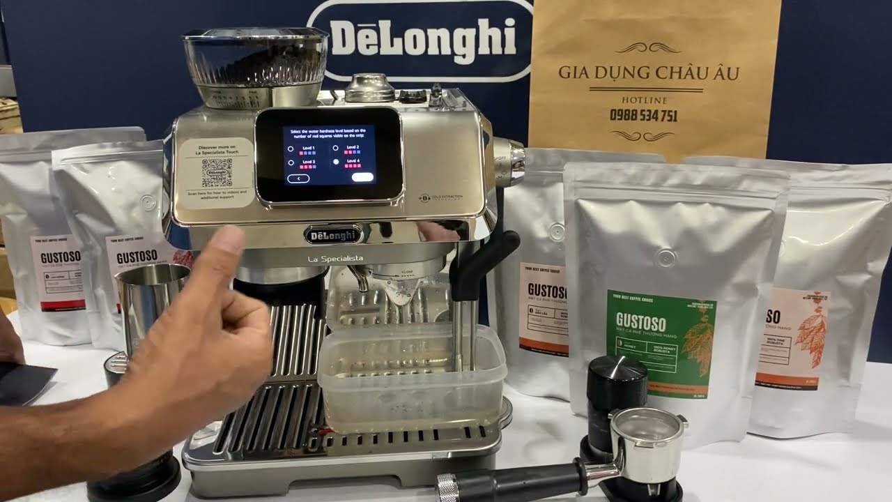 Video làm quen máy pha cà phê ngon Delonghi EC9455 .M quá xịn và đẳng cấp - Đặt hàng : 0988.534.751