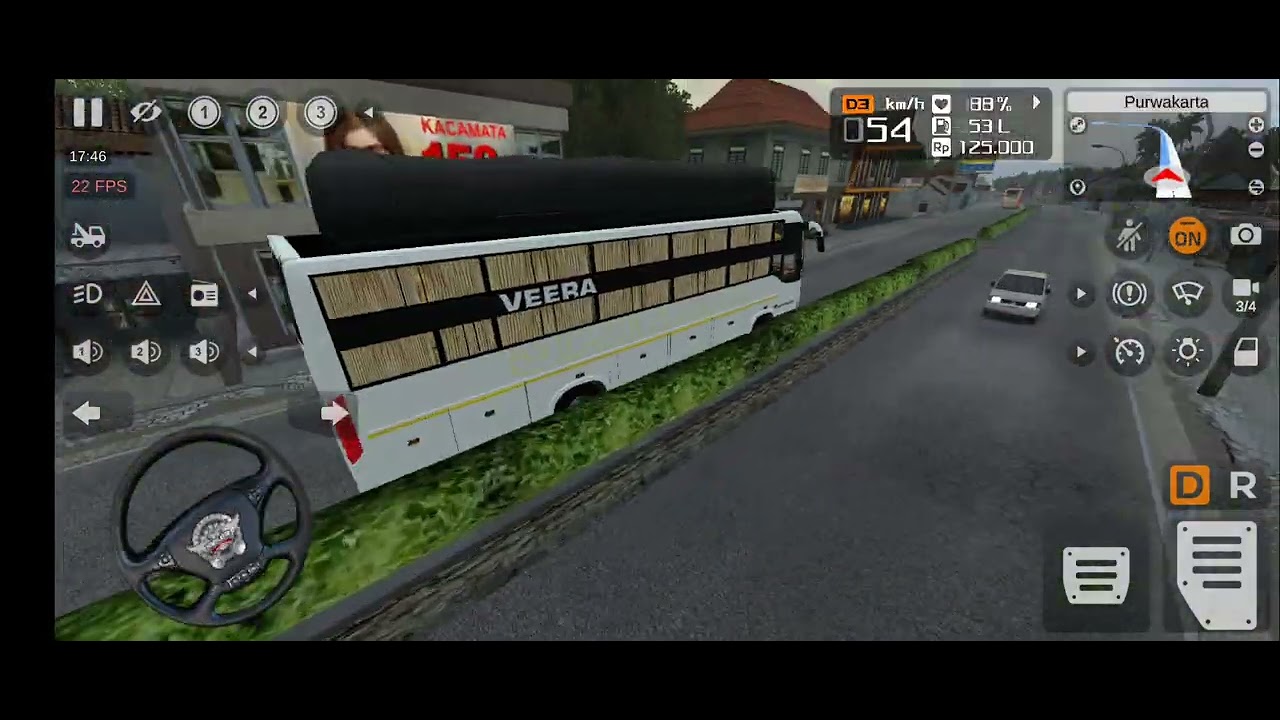 Driving Veera Samraat sleeper bus in bus simulator indonesia