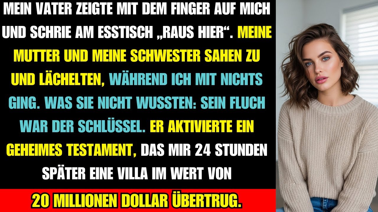 Mein Vater schrie „Verschwinde!“ – 24 Stunden später gehörte mir eine 20-Millionen-Villa