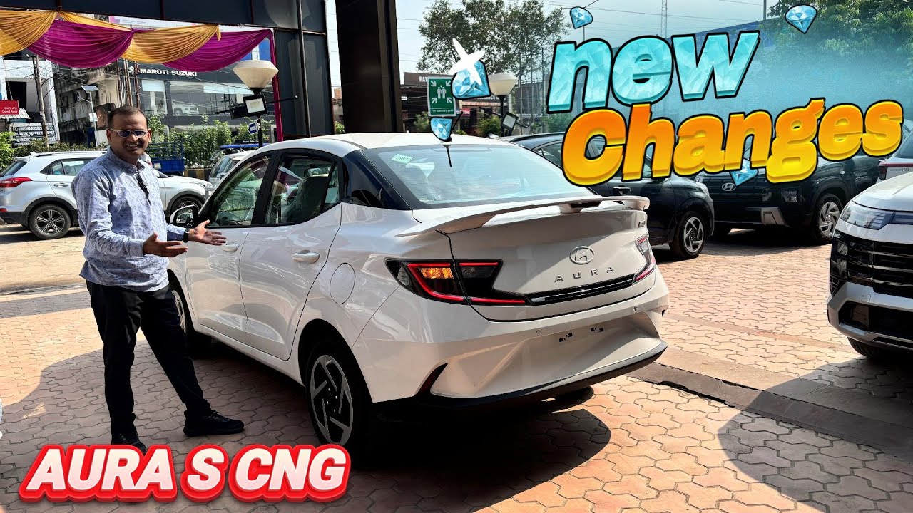 Latest Changes Ke Saath HYUNDAI AURA S CNG 2025 ! Best in Mileage 31kmkg ! Rs.7.65 Lakh Only