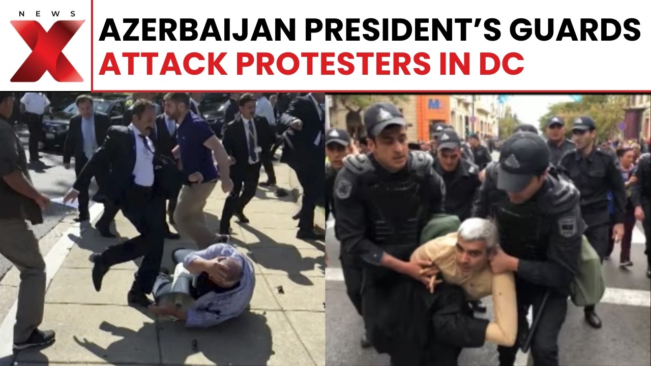 Shocking Footage Reveals Azerbaijan President's Guards Beating Protesters In Washington — Here's Why