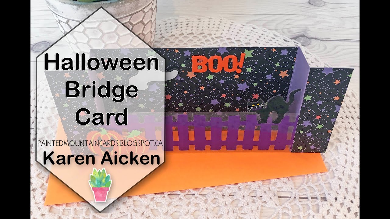 Halloween Slimline Bridge Card