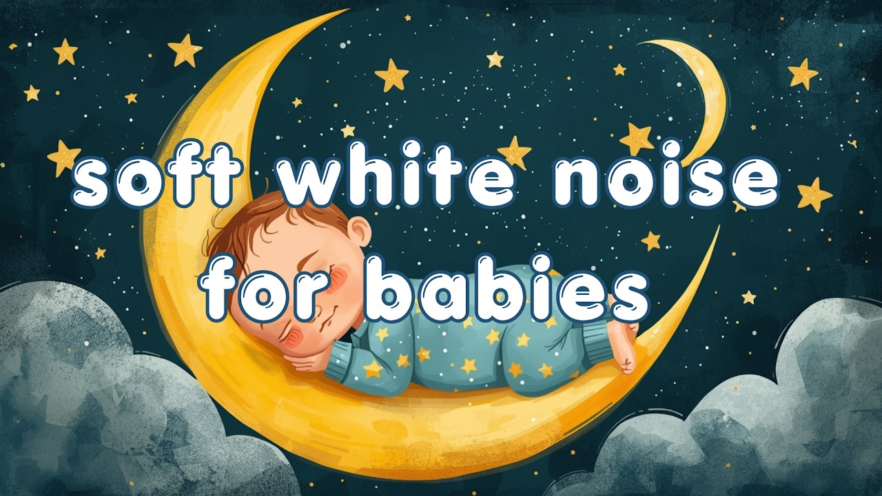 gentle white noise for babies 😴 (10 hours, black screen, no adds)