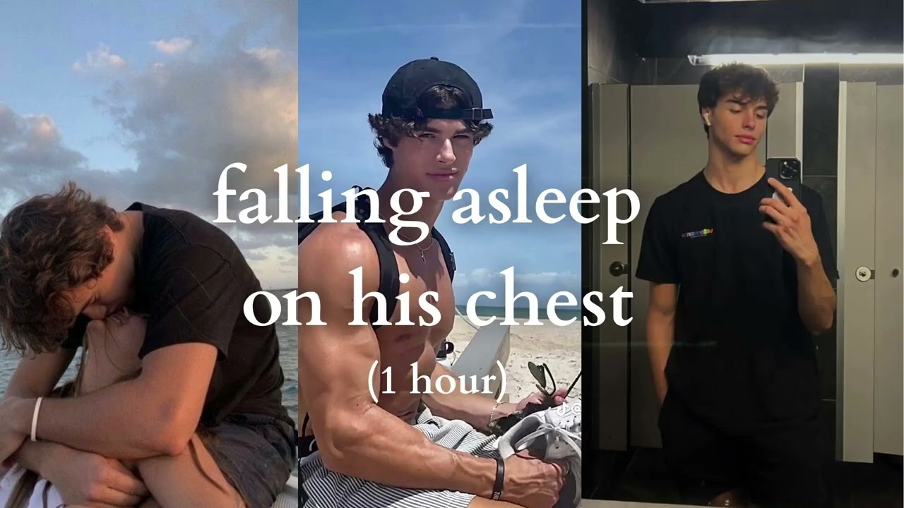 (no mid-video ads) asmr - kissing him then falling asleep on his chest 🌙 🌧️