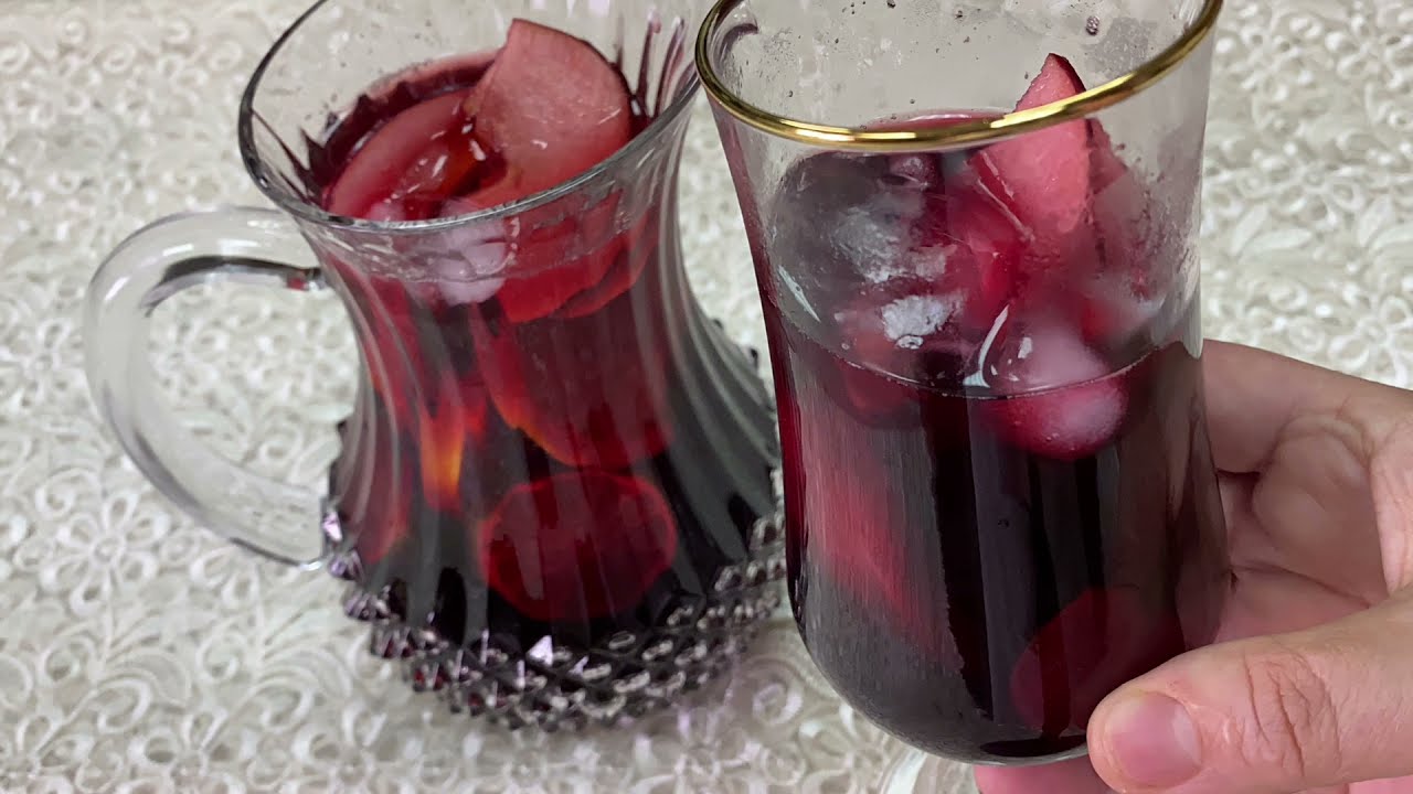 مشروب الكركديه بالفواكه،عصير صيفي منعش، يليق لكل المناسبات#Jus d’hibiscus ou karkade aux fruits