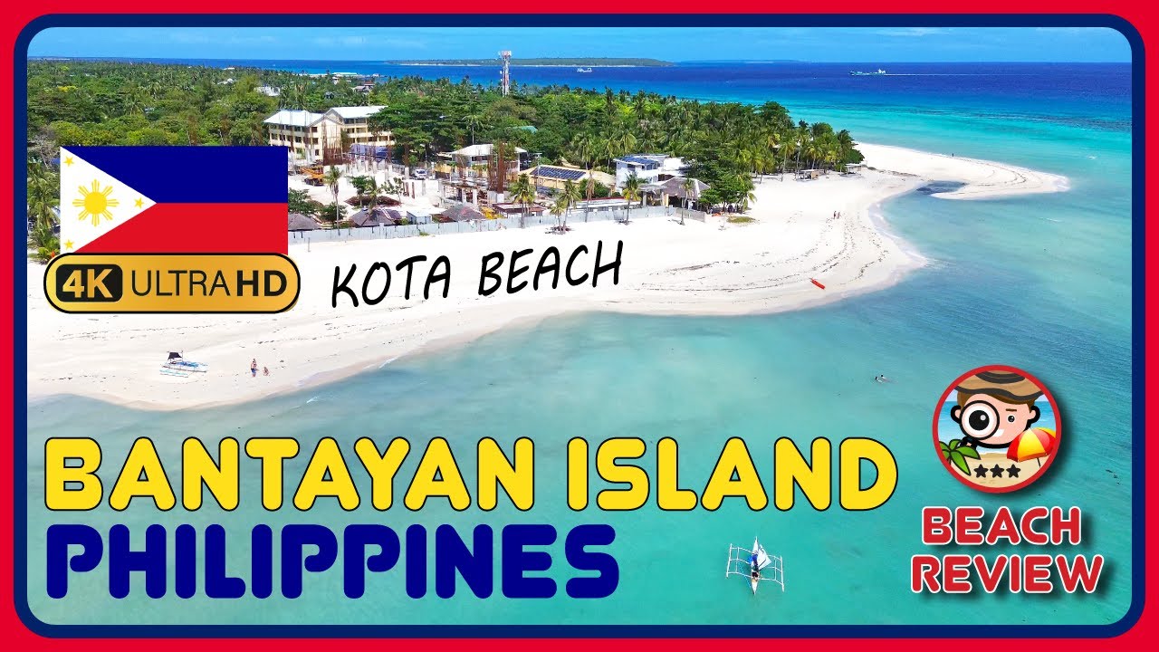 🇵🇭 Kota Beach Bantayan Island Cebu (Magical beach at the top of Cebu!) 4k Walking Tour/4k Beach Walk