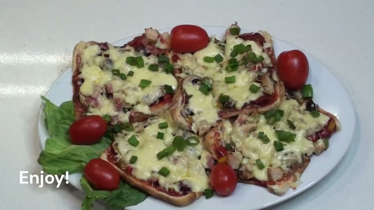 Delicious,  Easy Homemade PIZZA BREAD ready in 10 minutes