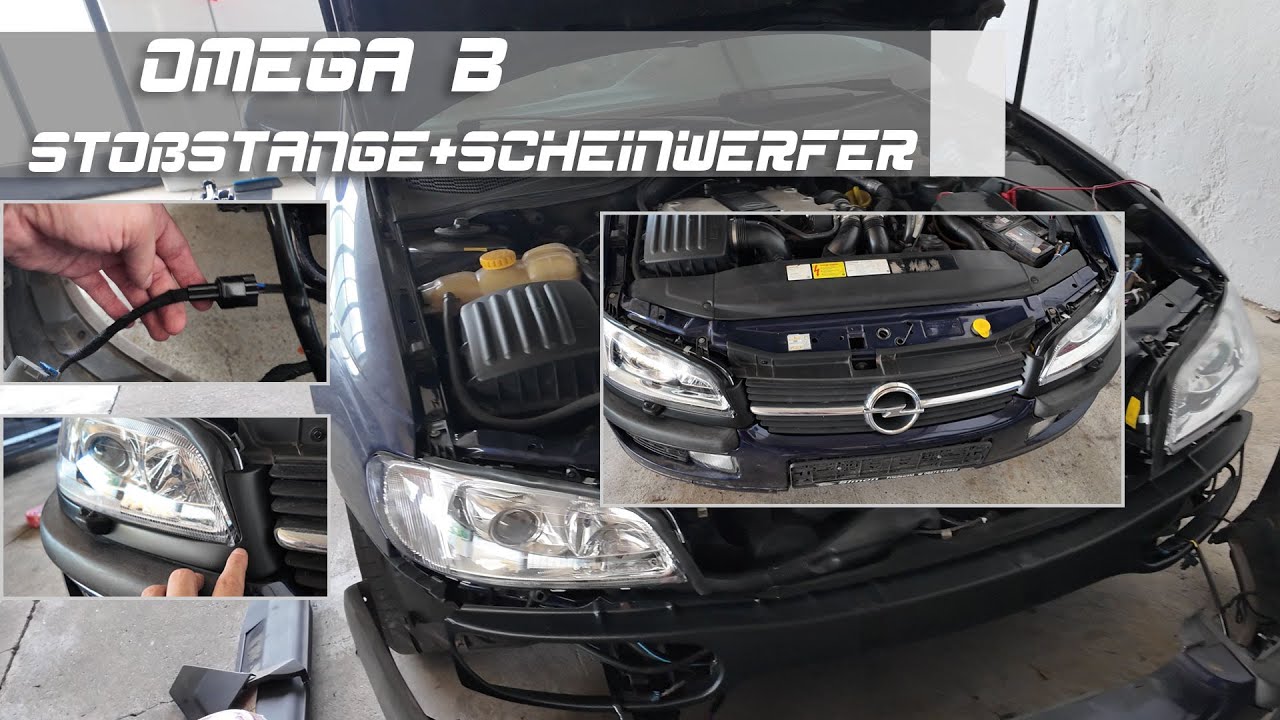 Stoßstange montieren & Facelift Scheinwerfer am Vor- Facelift Omega B (V94) 