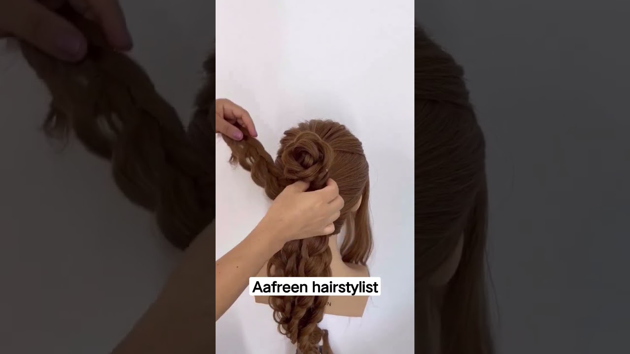 2 min easy rose bun hairstyle 