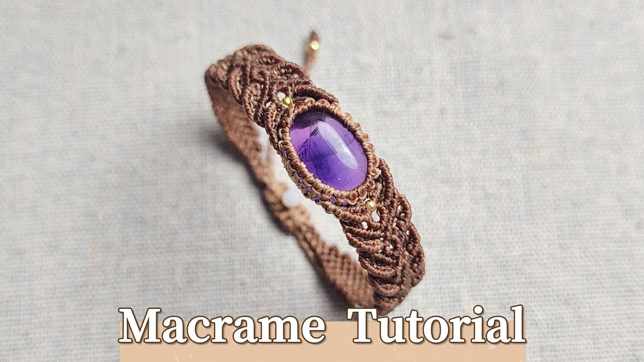 DIY Macrame Bracelet Tutorial | How to Make macrame stone bracelet Step by Step
