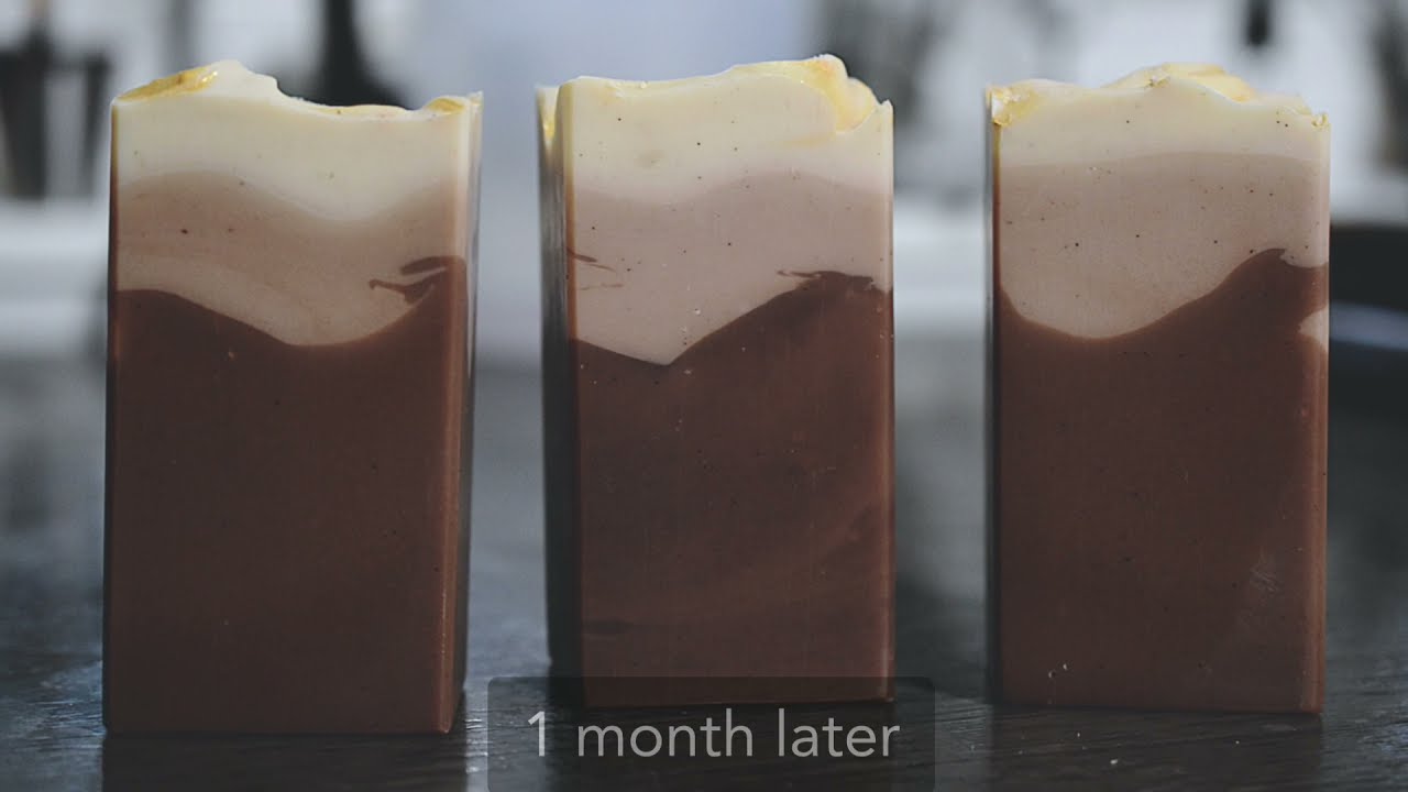 French Vanilla Soap Making | What 10% Vanilla Discoloration looks like