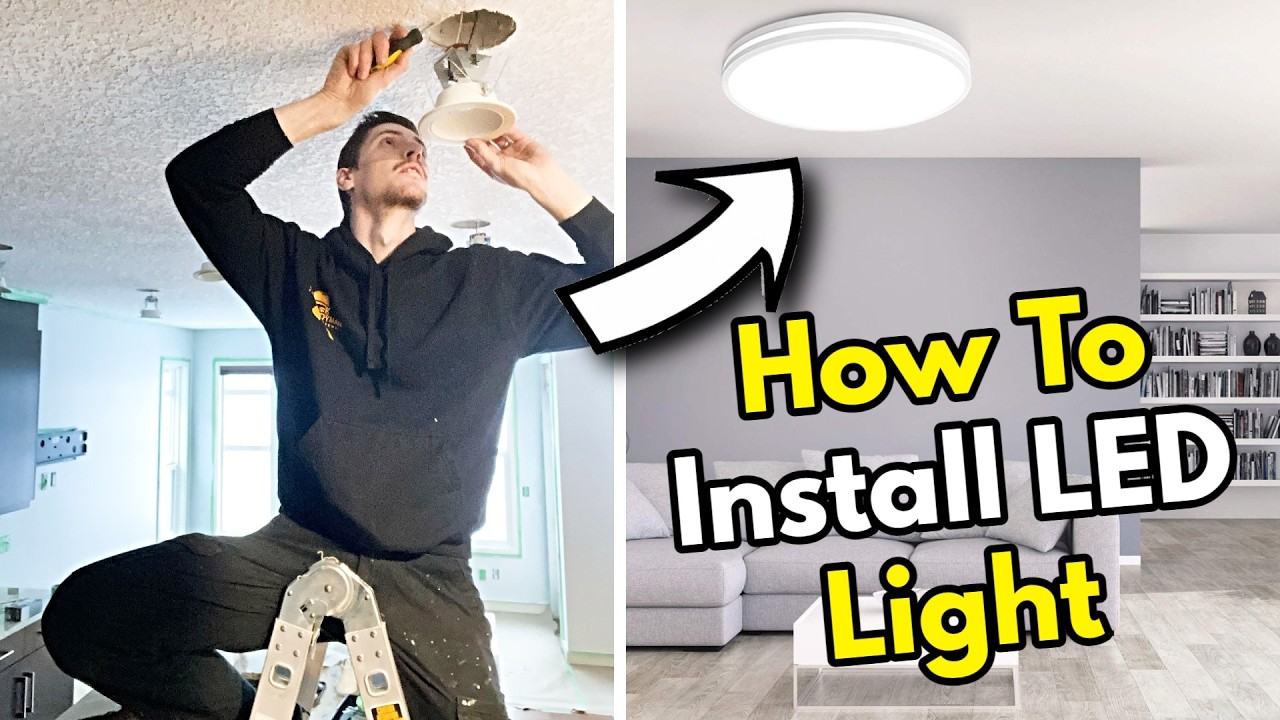 How to install a brand new LED ceiling light 💡