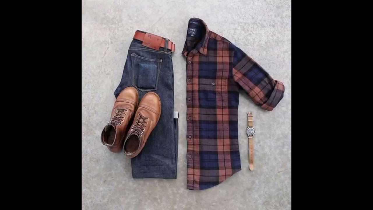 Outfits de moda para hombres con camisas cuadriculadas #moda #tendencias #2022